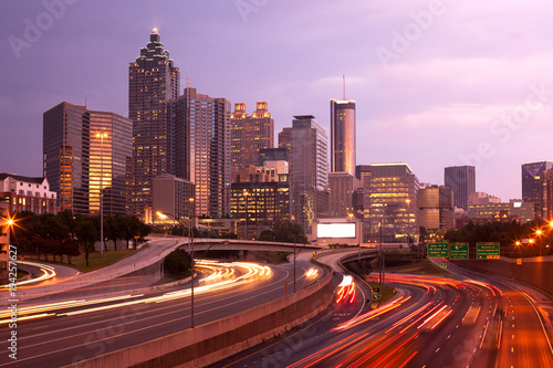 Zdjęcie XXL Downtown Atlanta w nocy, Georgia, USA