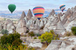 © Zzvet - Colorful hot air balloons flying over valley in Cappadocia, Anatolia, Turkey