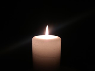 Candle lightning in dark