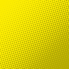Wall Mural - yellow retro comic book page background. halftone effect