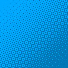 Wall Mural - blue retro comic book page background. halftone effect