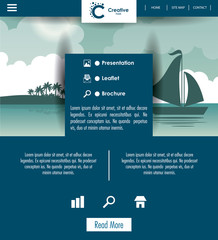 Wall Mural - Beach and travel brochure infographic vector illustration graphic design