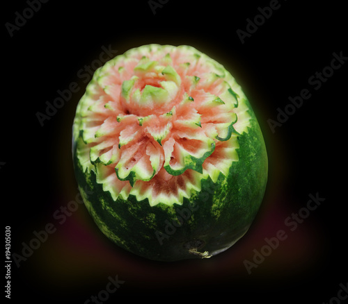 Watermelon Fruit Carving Carved Food Vegetable Flower