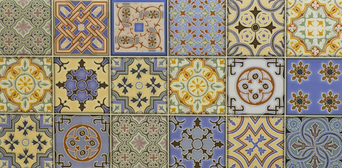 Naklejka na meble abstract floral mosaic pattern, ceramic tile