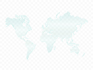 glass world map illustration
