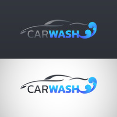 Canvas Print - car wash service logo vector design