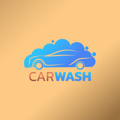 Canvas Print - car wash service logo vector design