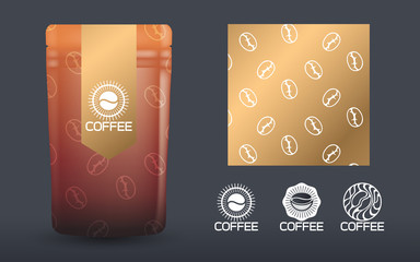 Poster - Coffee packaging vector design template, Vector illustration