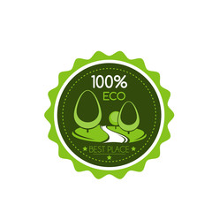 Canvas Print - Outdoor green landscaping eco project vector icon