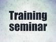 © Maksim Kabakou - Studying concept: Painted black word Training Seminar on Digital Data Paper background