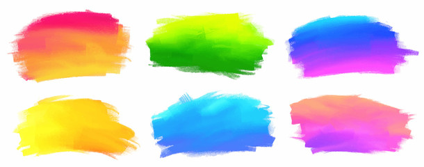 vibrant spectrum colors vector acrylic paint stains