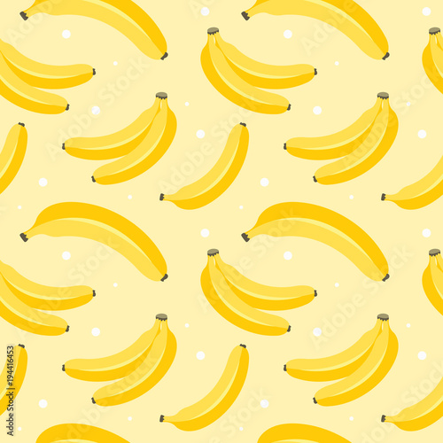 Valokuva banana seamless pattern.vector illustration