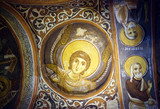 Fototapeta  - Ancient mural painting in Dark Church in Goreme, Cappadocia, Turkey