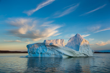 Wall Mural - iceberg and beautiful sky in greenland.