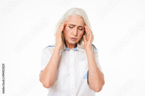 Mature Old Woman With Headache Buy This Stock Photo And Explore