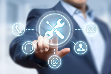Wall Mural - technical support customer service business technology internet concept