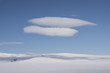 Clouds in winter landscape