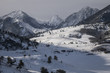 Snowy mountain peaks in winter