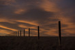 Fence line at sunset