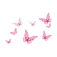 Background With Colorful Butterflies. Vector.