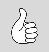 Thumb Up Icon. Vector Illustration