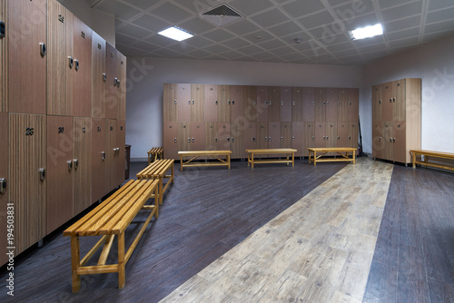 Large Clean Locker Room Interior Beautiful And Modern Dressing
