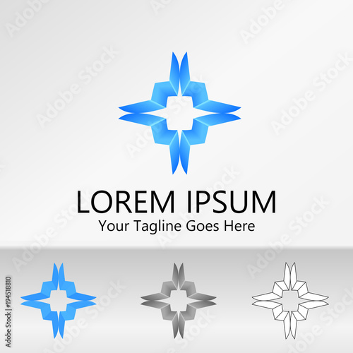 Healtchare And Hospital Logo Creative Vector 3d In 2d Logo