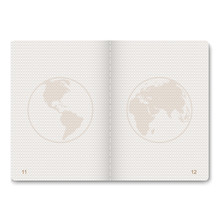 Passport Blank Pages For Stamps. Empty Passport With 
