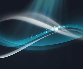 Wall Mural - bends and abstraction in the form of lines and light on a dark background