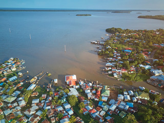 Wall Mural - Port in Bluefields town