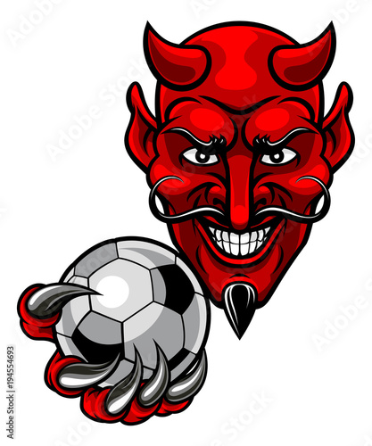 Devil Soccer Football Mascot