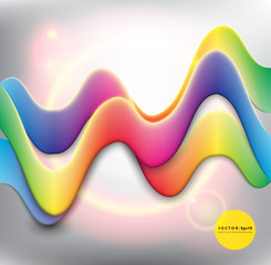 Wall Mural - Abstract vector background. Abstract rainbow waves background. Colorful wavy lines in motion. Vector illustration. Eps 10.