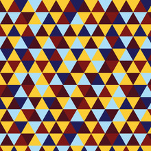 Red, Blue And Yellow Triangle Vector Pattern