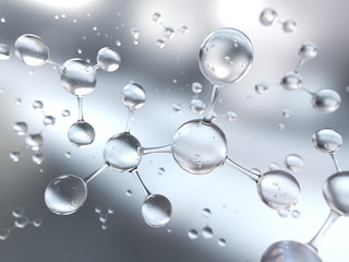 Wall Mural - abstract atom or molecule structure for science or medical background