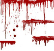 collection various blood or paint splatters,Halloween concept	