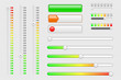 Interface web elements. Internet sliders, volume level bars