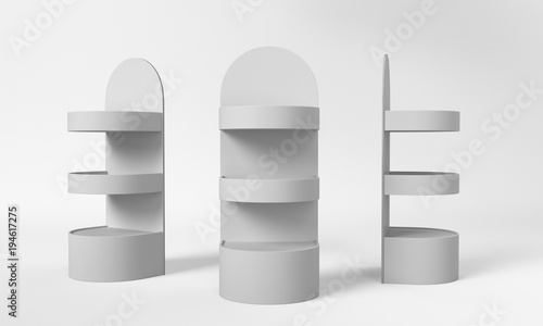Fotomural Round Product Display Shelf