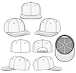 © HYDNSTUDIO - SNAPBACK 2018 vector illustration flat sketches template