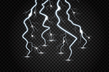 Wall Mural - vector realistic isolated electricity for decoration and covering on the transparent background. con
