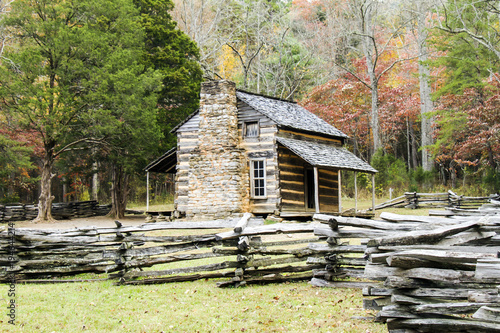 John S Cabin Located In Cades Cove Of The Smokey Mountain National