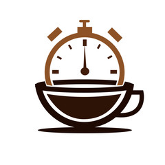 Wall Mural - coffe time logo