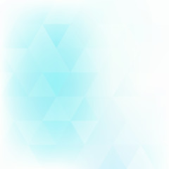 Aufkleber - Abstract pale turquoise background textured by light blue triangles. Subtle vector graphic pattern