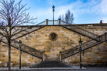 Stairs to Charles Bridge