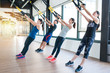 © PR Image Factory - group of fitness TRX suspension straps training