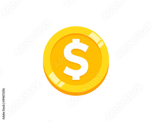 Fotografía Coin Icon Logo Design Element