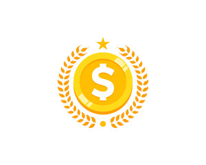 Sticker - Premium Coin Icon Logo Design Element