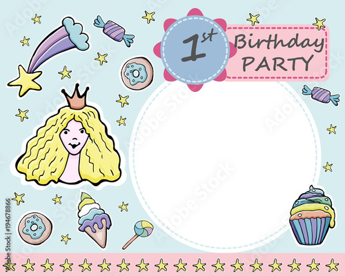 Birthday Card 1 Rainbow Ice Cream 