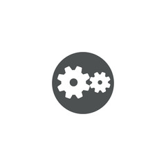 Sticker - cogwheel icon. sign design