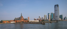 Skyline New Jersey With The Old Central Railroad Terminal In Liberty Park