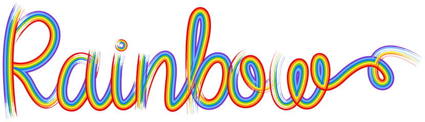 Wall Mural - Word design for rainbow